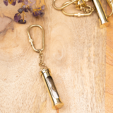 BRASS SAND CLOCK KEYCHAIN - Image 2