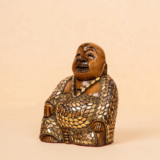 WOODEN FAIN BRASS JADAI WORK HAPPY MEN - Image 4