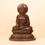 WOODEN FAIN CARVING BUDDHA - Image 2