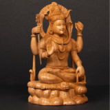 WOODEN FAIN CARVING SHIVA STATUTE - Image 4