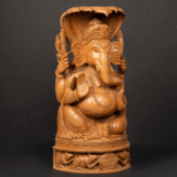 WOODEN FAIN CARVING SNAKE GANESH - Image 3