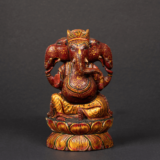 WOODEN FAIN PAINTING TRIMURTI GANESH - Image 2