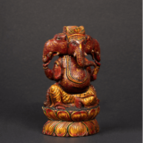 WOODEN FAIN PAINTING TRIMURTI GANESH - Image 3