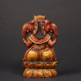WOODEN FAIN PAINTING TRIMURTI GANESH - Image 5
