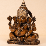 Wooden Fain Polish Sitting Ganesh - Image 4