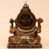 Wooden Fain Polish Sitting Ganesh - Image 5