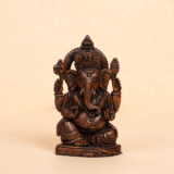 WOODEN FAIN TOOK SITTING GANESH - Image 2