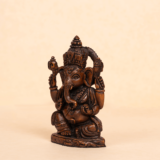 WOODEN FAIN TOOK SITTING GANESH - Image 4