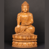 WOODEN KAMAL BUDHA - Image 2