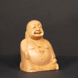WOODEN LAUGHING BUDHA - Image 3