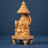 WOODEN SINGHASAN  GANESH - Image 4