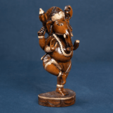 WOODEN STANDING GANESH IN ANTIQUE LOOK - Image 3