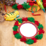 THREAD HANDMADE 3 ASSOTED ANIMAL MIRROR WORK KEYCHAIN - Image 2