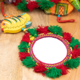 THREAD HANDMADE 3 ASSOTED ANIMAL MIRROR WORK KEYCHAIN - Image 3