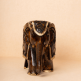 WOODEN CARVING ANTIQUE POLISH ELEPHANT - Image 2