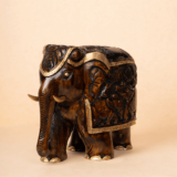WOODEN CARVING ANTIQUE POLISH ELEPHANT - Image 3