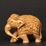 WOODEN FAIN CARVING ELEPHANT - Image 3