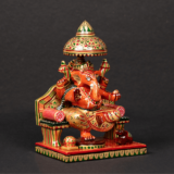 WOODEN FAIN PAINTING SINGHASAN GANESH - Image 3