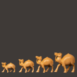 WOODEN FAIN PLANE CAMEL SET OF 4 - Image 2