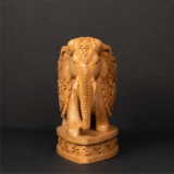 WOODEN FAIN SHIKAR CARVING ELEPHANT - Image 2