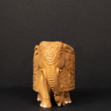 WOODEN FAIN SHIKAR CARVING ELEPHANT - Image 2