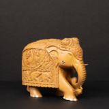 WOODEN FAIN SHIKAR CARVING ELEPHANT - Image 6