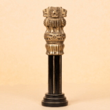 WOODEN GOLDEN ANTIQUE ASHOKA PILLAR