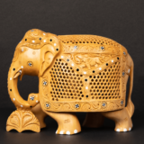 WOODEN JALI CARVING INLY WORK ELEPHANT - Image 5