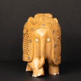 WOODEN JALI CARVING INLY WORK ELEPHANT - Image 6