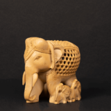 WOODEN JALI FAMALIY ELEPHANT
