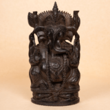 ROSE WOOD CARVING GANESH - Image 2