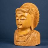 WOODEN BUDHA BUST - Image 4