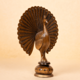 WOODEN CARVING ANTIQUE PEACOCK - Image 2
