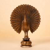 WOODEN CARVING ANTIQUE PEACOCK - Image 4