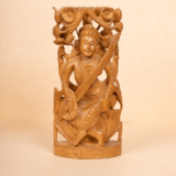 WOODEN CARVING SARASWATI - Image 2