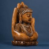 WOODEN FAIN ANTIQUE HAND BUDHA - Image 2