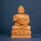 WOODEN FAIN CARVING BUDHA - Image 2