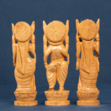 WOODEN FAIN LAXMI GANESH AND SARASWATI SET OF 3 - Image 5